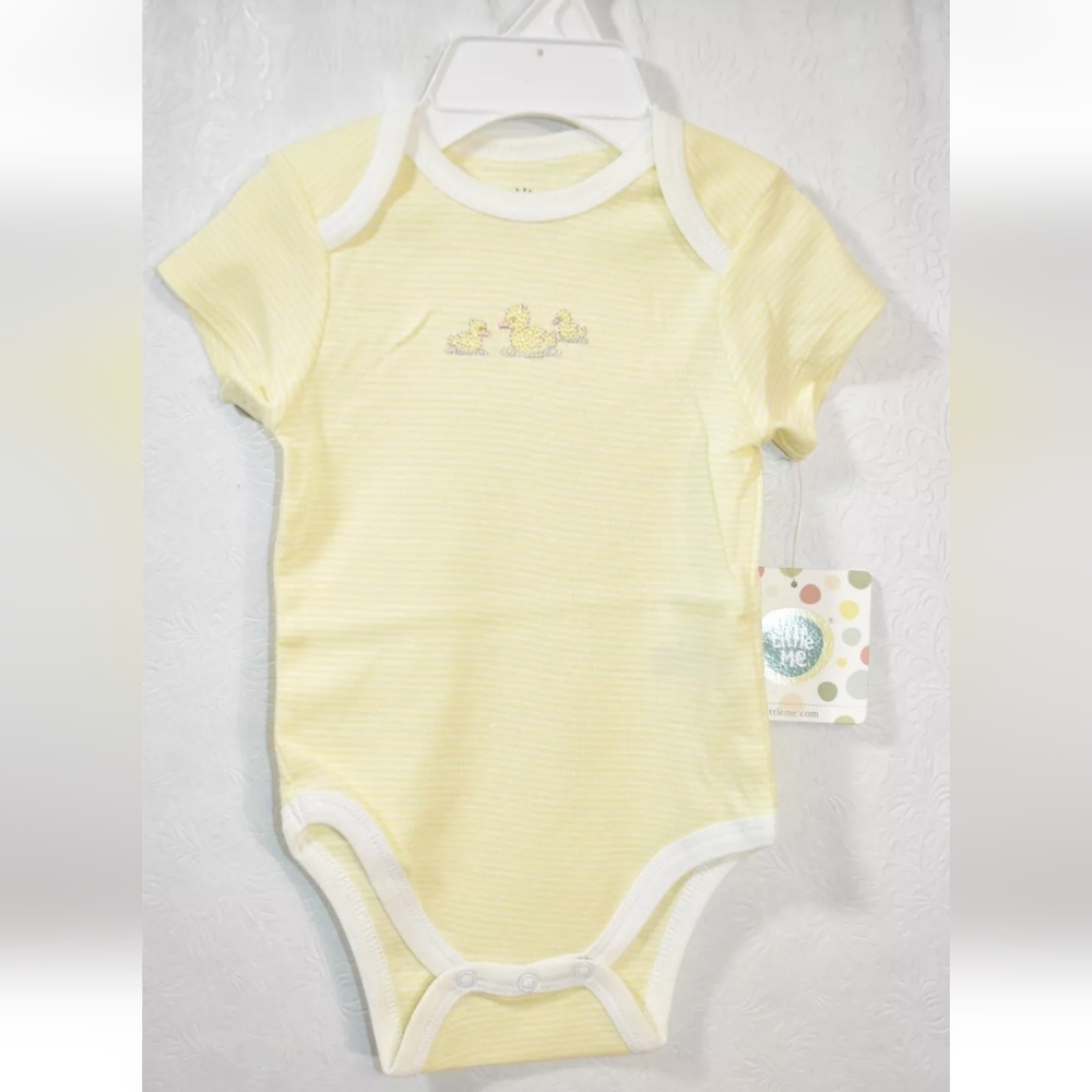 NWT Little Me Yellow Duckling Baby‎ Onesie 3-6 Momths